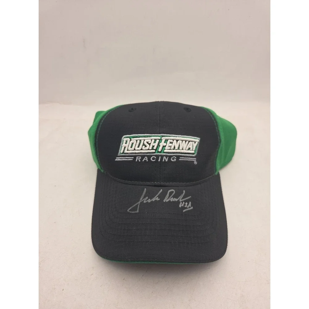 Jack Roush *SIGNED* Roush Fenway Raceing Baseball Cap USA Black and Green - NEW